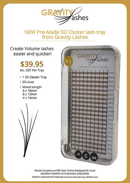 Gravity Lashes - Lash C Curl 0.07 Pre Made Volume Cluster image 0